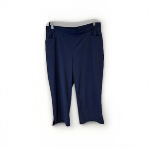 Zenergy By Chicos Womens Capri Blue Size 1 Lightweight Resort Golf Activewear
